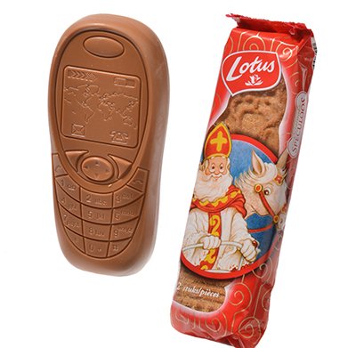 Sintpakket met chocolade GSM en Speculoos als Sinterklaasgeschenk met chocolade